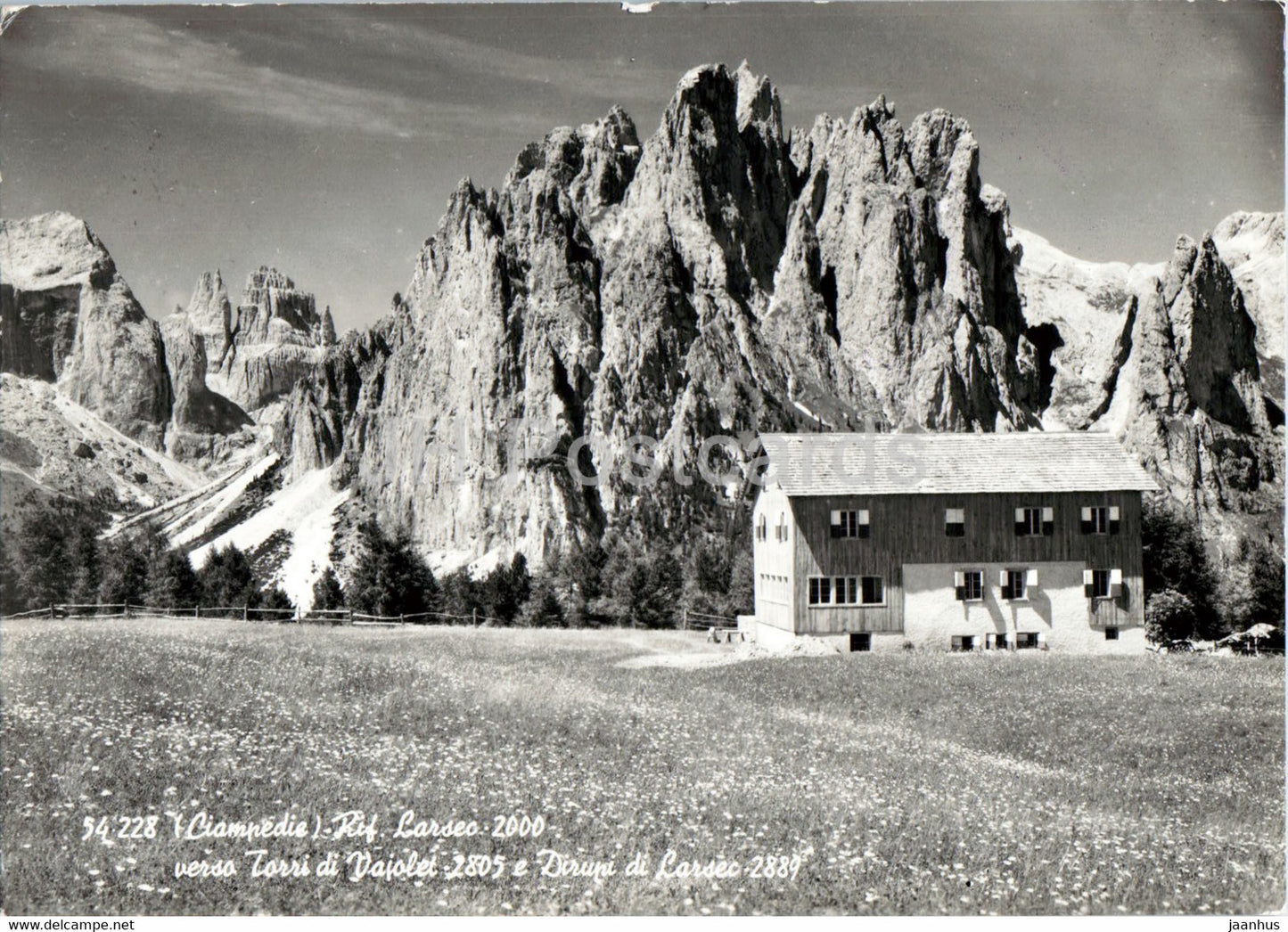 Ciampedie - Rif Larsec verso Torri di Vajolet - Dirupi di Larsec - Italy - used - JH Postcards