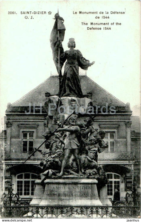 Saint Dizier - Le Monument de la Defense de 1544 - 3061 - 1 - old postcard - France - used - JH Postcards
