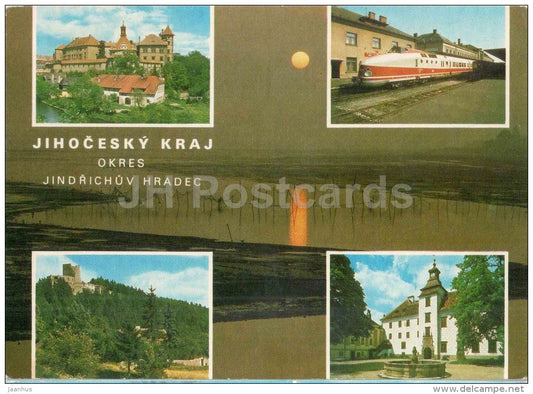 Jihocesky Kraj - Jindrichuv Hradec - castle - Trebon - Czechoslovakia - Czech - used - JH Postcards