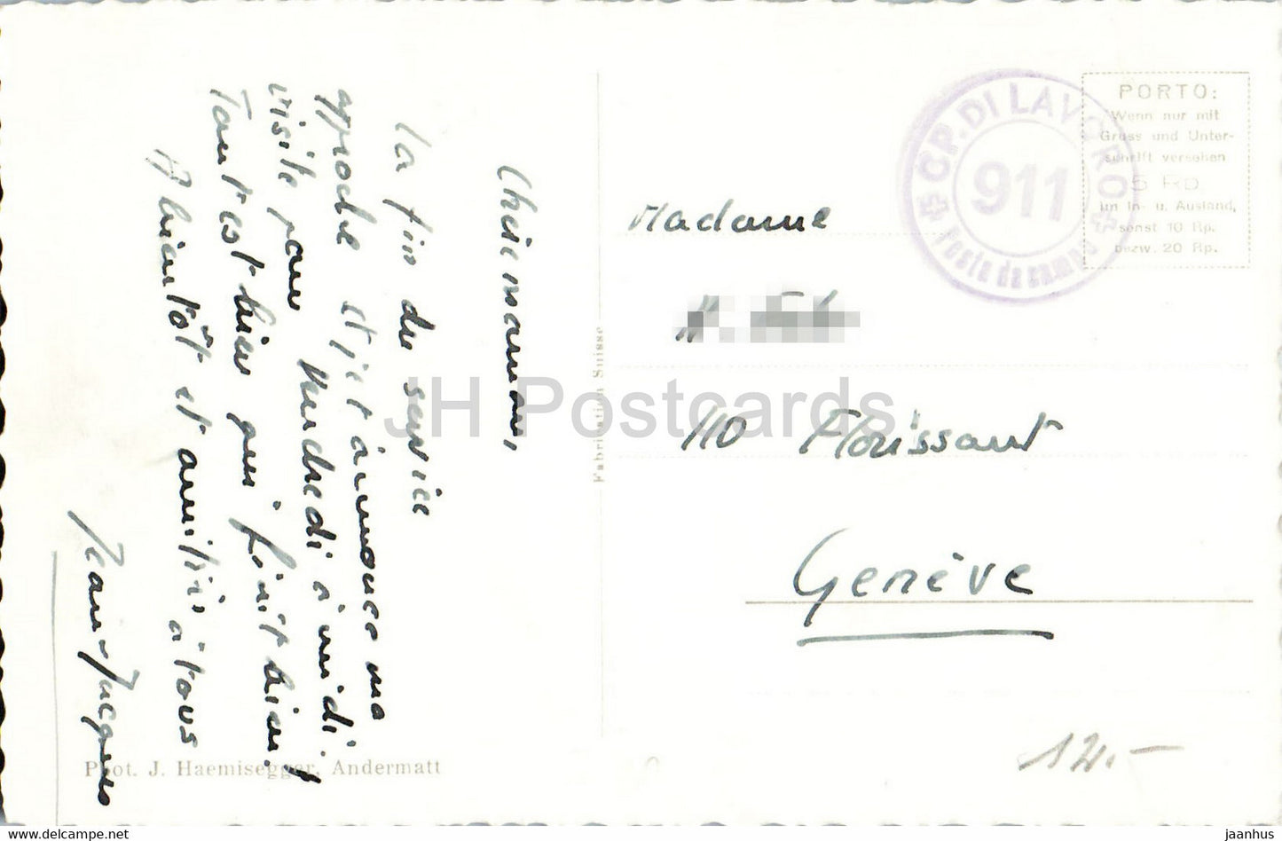 Andermatt gegen Furka - 5014 - carte postale ancienne - Suisse - d'occasion