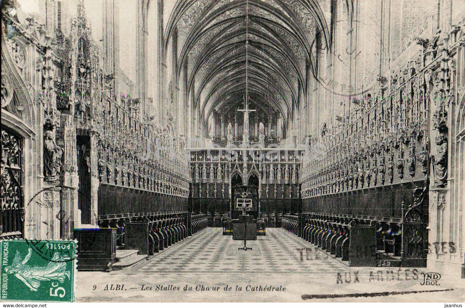 Albi - Les Stalles du Choeur de la Cathedrale - cathedral - 9 - old postcard - 1910 - France - used - JH Postcards