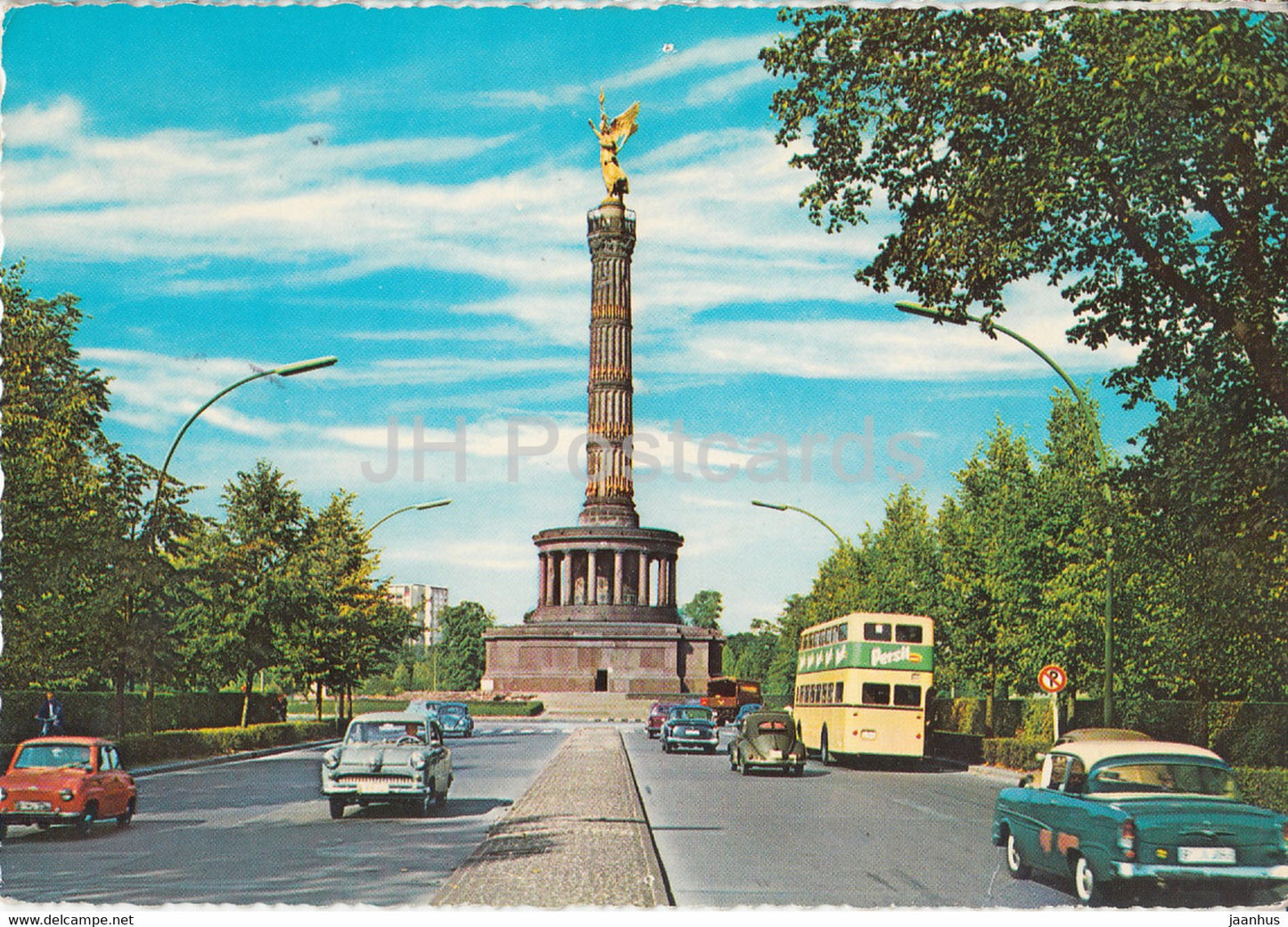 Berlin - Siegessaule - car - bus - 1968 - Germany - used - JH Postcards