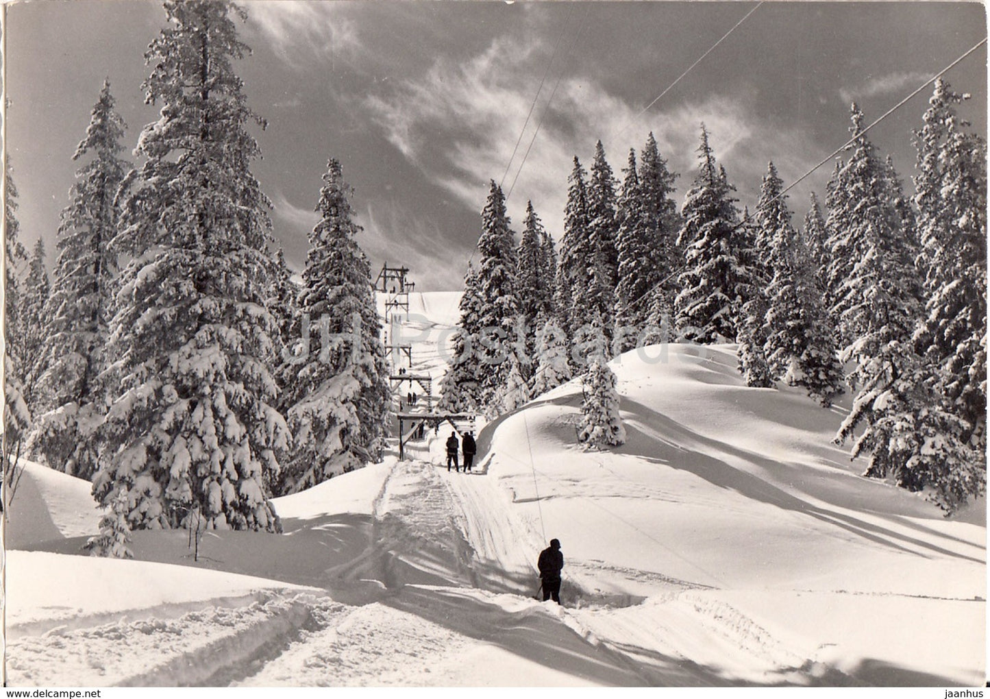 Wildhaus - Gamserrugg Skilift - 1273 - 1954 - Switzerland - used - JH Postcards