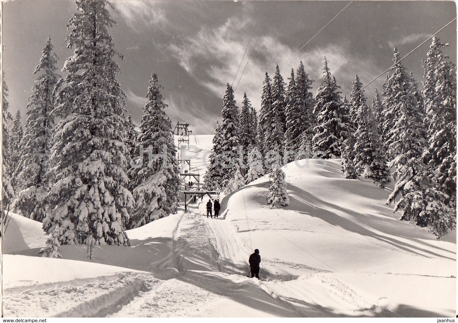 Wildhaus - Gamserrugg Skilift - 1273 - 1954 - Switzerland - used - JH Postcards