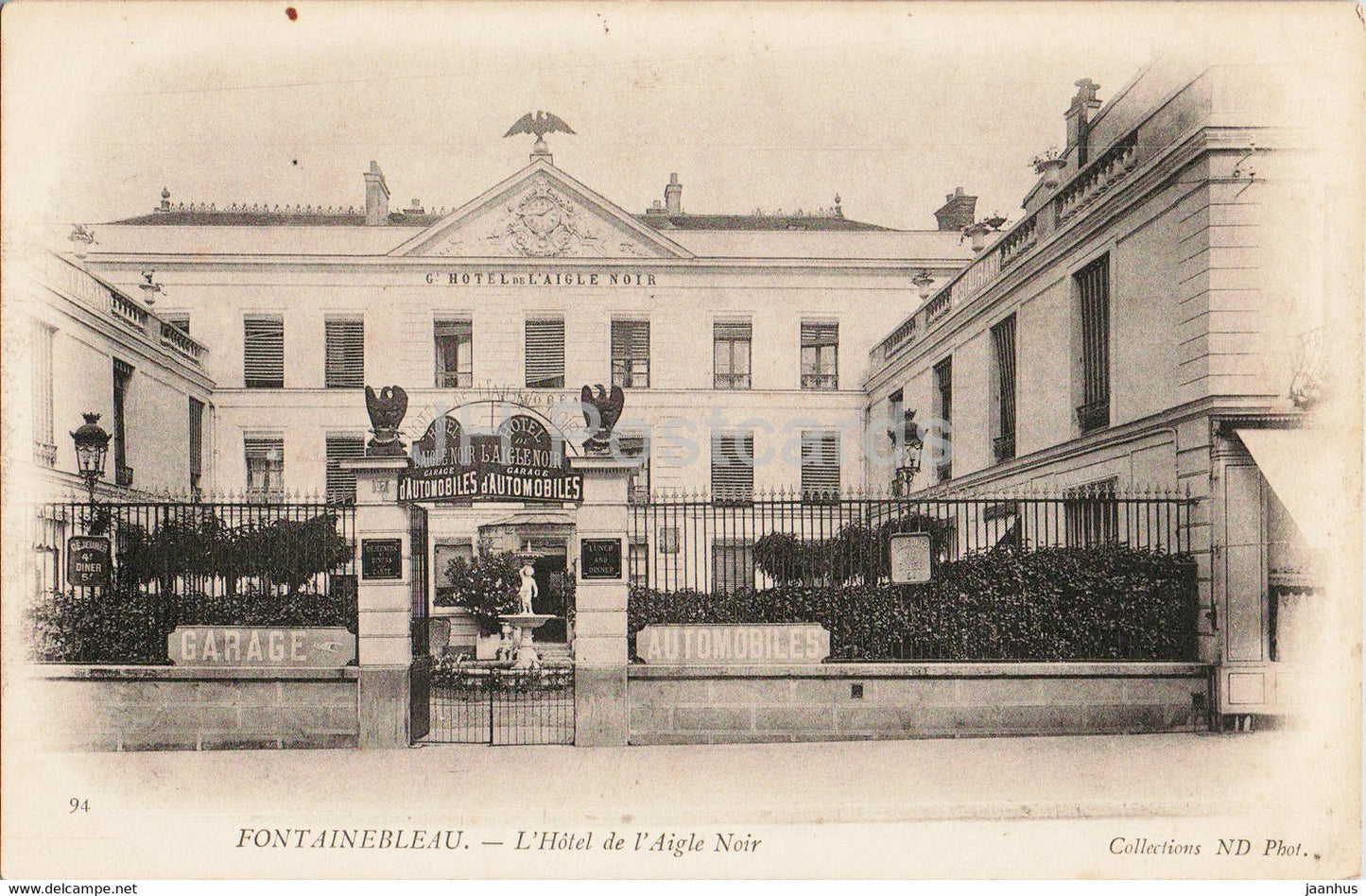 Fontainebleau - L'Hotel de l'Aigle Noir - 94 - old postcard - France - unused - JH Postcards