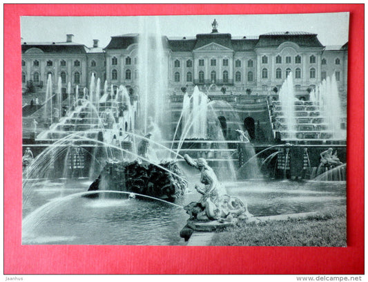 The Great Palace and the Great Cascade - Petrodvorets reborn from the ashes - 1969 - USSR Russia - unused - JH Postcards