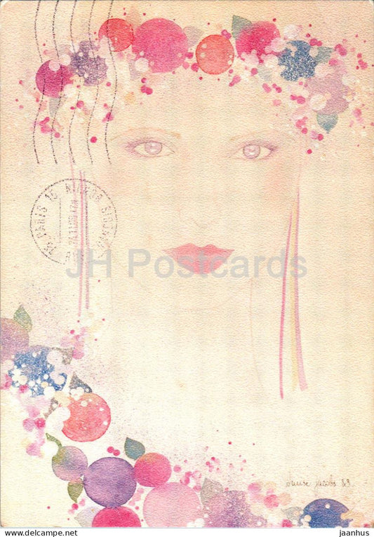 illustration by Denise Jacobs - Pascale - woman - 1988 - Germany - used - JH Postcards
