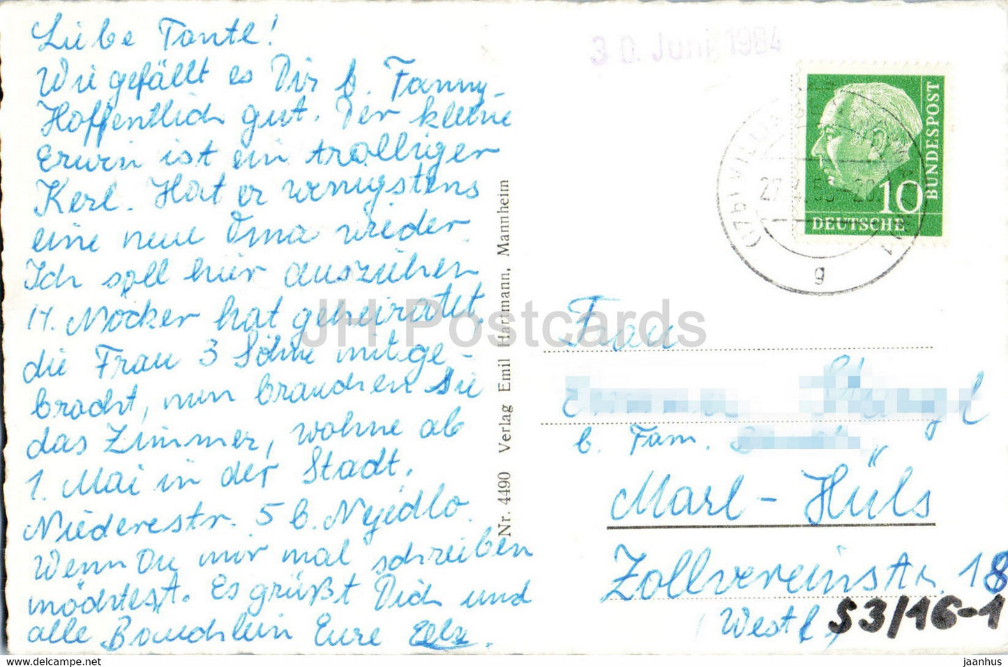 Schwarzwaldbahn von Hausach bis Villingen - Triberg - Hornberg - old postcard - 1956 - Germany - used