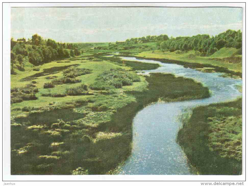The Memele river near Bauska - Latvian views - Latvia USSR - unused - JH Postcards