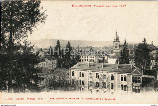 Remiremont - Vue Generale prise de la Promenade du Calvaire - 8536 - old postcard - 1910 - France - used - JH Postcards