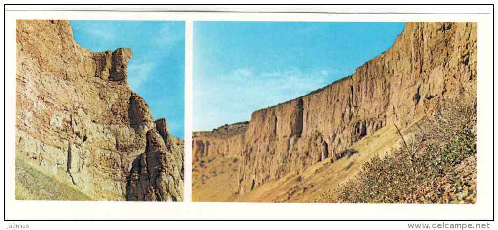 Rocks - Badhyz State Nature Reserve - 1981 - Turkmenistan USSR - unused - JH Postcards