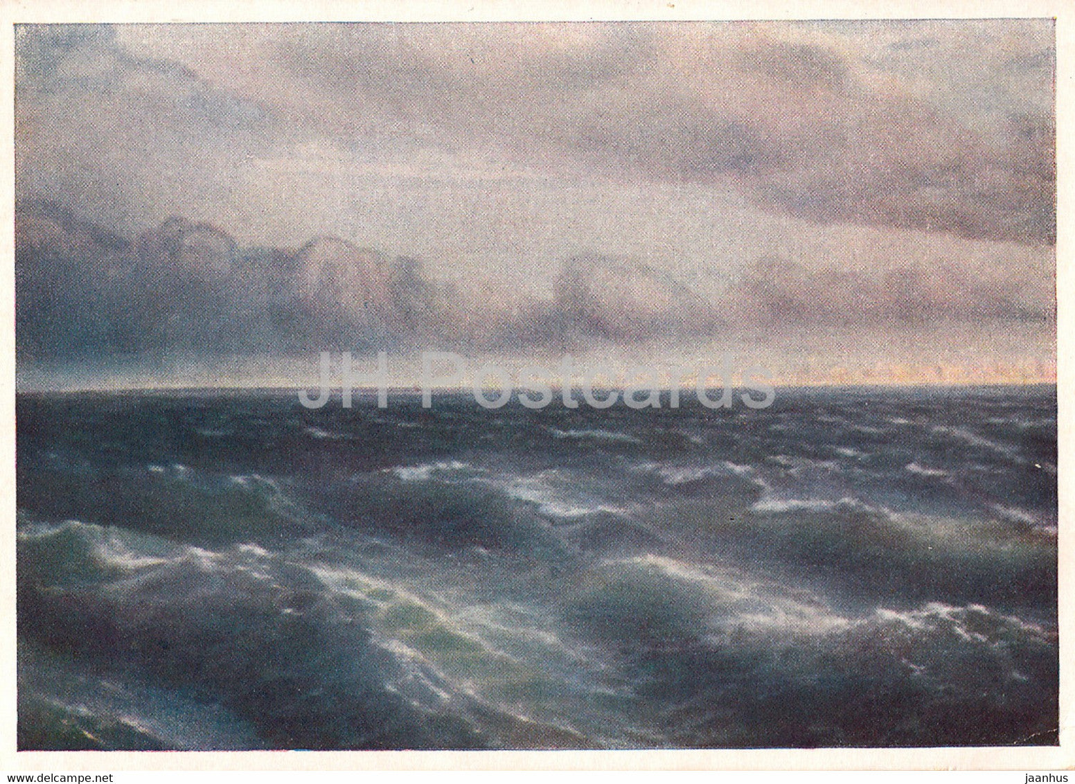 painting by Ivan Aivazovsky - Black Sea - Russian art - 1954 - Russia USSR - unused - JH Postcards