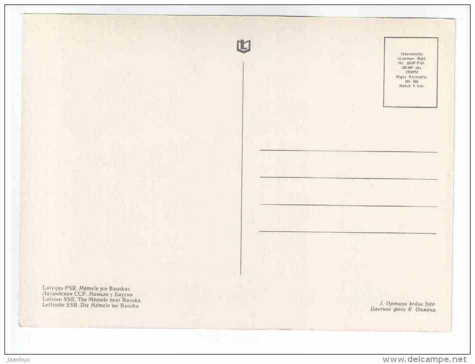 The Memele river near Bauska - Latvian views - Latvia USSR - unused - JH Postcards
