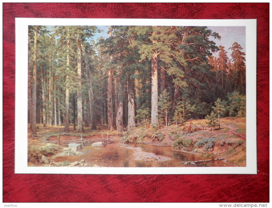 Painting by I. Shishkin - Mast-tree Grove - pines - nature - russian Art - 1979 - unused - JH Postcards