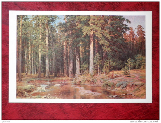 Painting by I. Shishkin - Mast-tree Grove - pines - nature - russian Art - 1979 - unused - JH Postcards