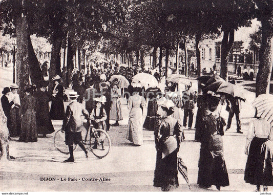 Dijon - Le Parc - Contre-allee - park - REPRODUCTION - France - unused - JH Postcards