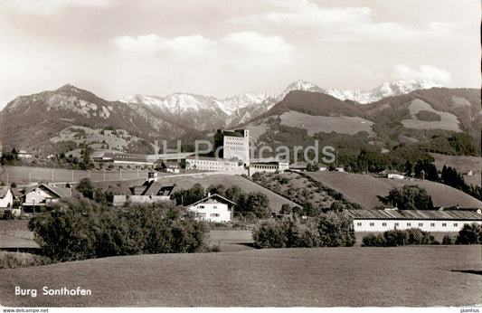 Burg Sonthofen - Imbergerhorn - Breitenberg - Rotspitze - Daumen - old postcard - 1956 - Germany - used - JH Postcards