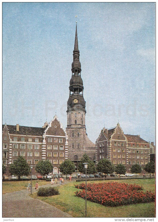 Peter´s Church - Riga - postal stationery - 1977 - Latvia USSR - unused - JH Postcards