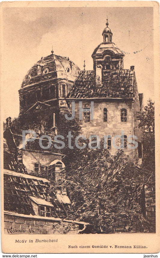 Motiv in Burtscheid - Gemalde v Hermann Killian - old postcard - 1909 - Germany - used - JH Postcards