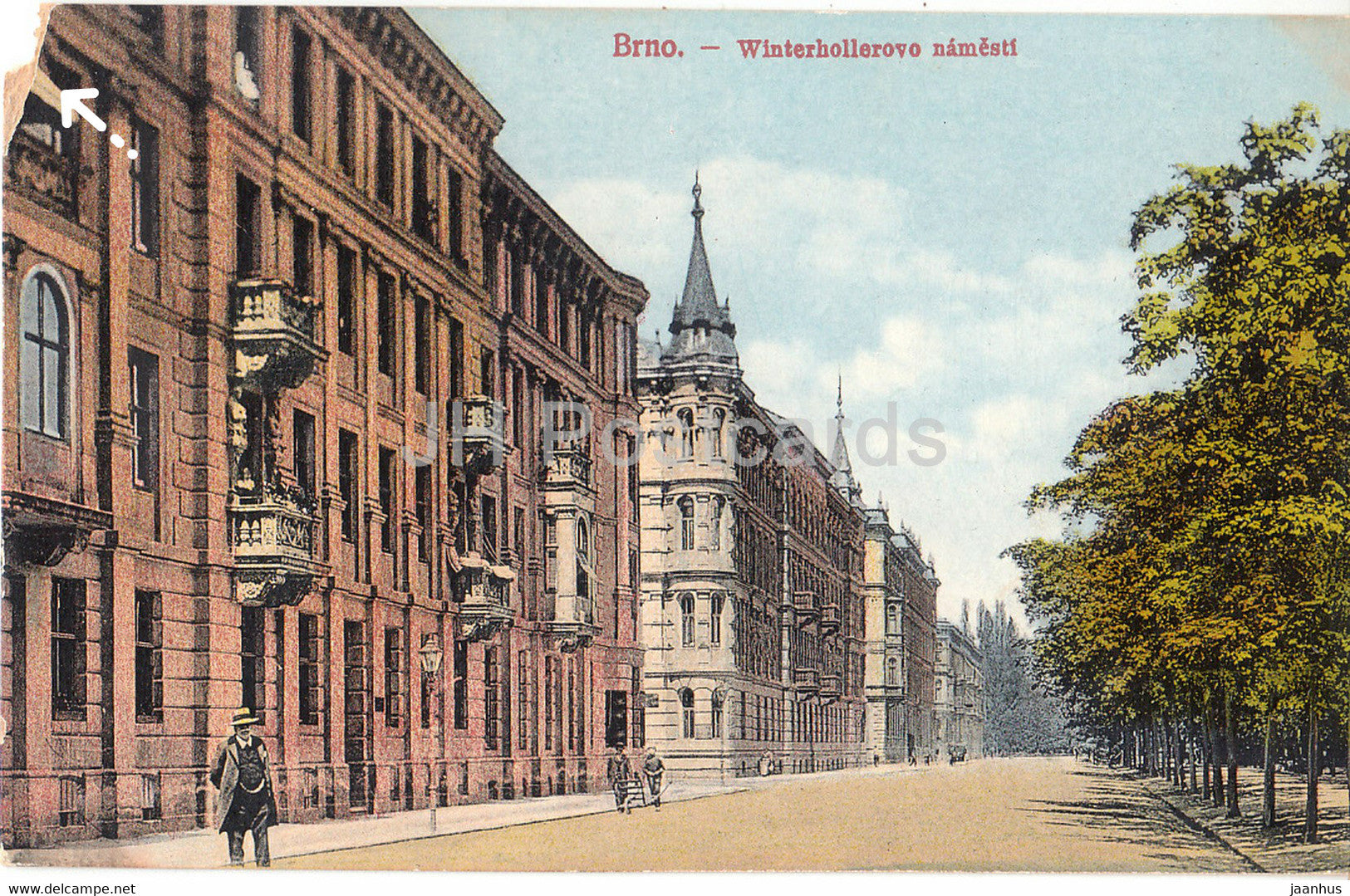 Brno - Winterhollerovo namesti - old postcard - Czech Republic - unused - JH Postcards