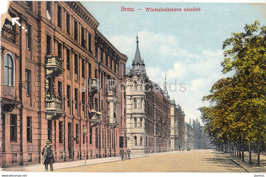 Brno - Winterhollerovo namesti - old postcard - Czech Republic - unused - JH Postcards