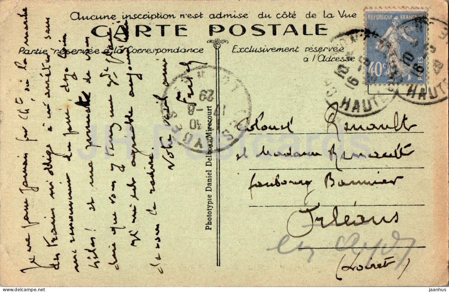 Chaumont - Ancien Chateau des Comtes de Champagne - Schloss - 33 - alte Postkarte - 1929 - Frankreich - gebraucht 