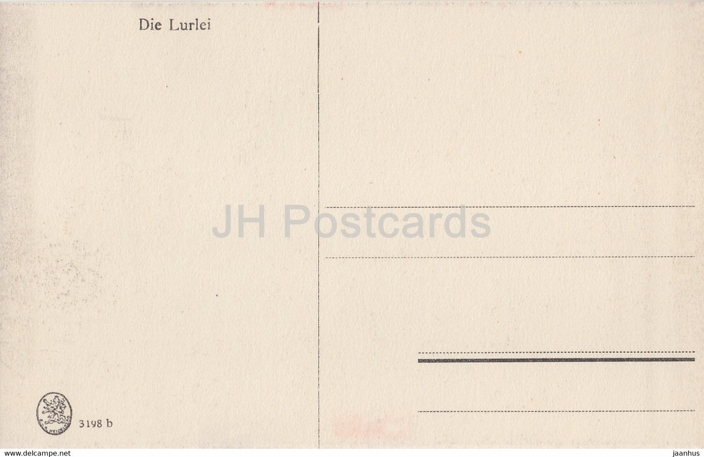 Die Lurlei - ship - steamer - 3198 - old postcard - Germany - unused