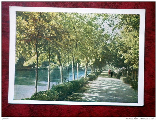 Tashkent - gardens on the embankment of the river Ankhor - 1962 - Uzbekistan - USSR - unused - JH Postcards