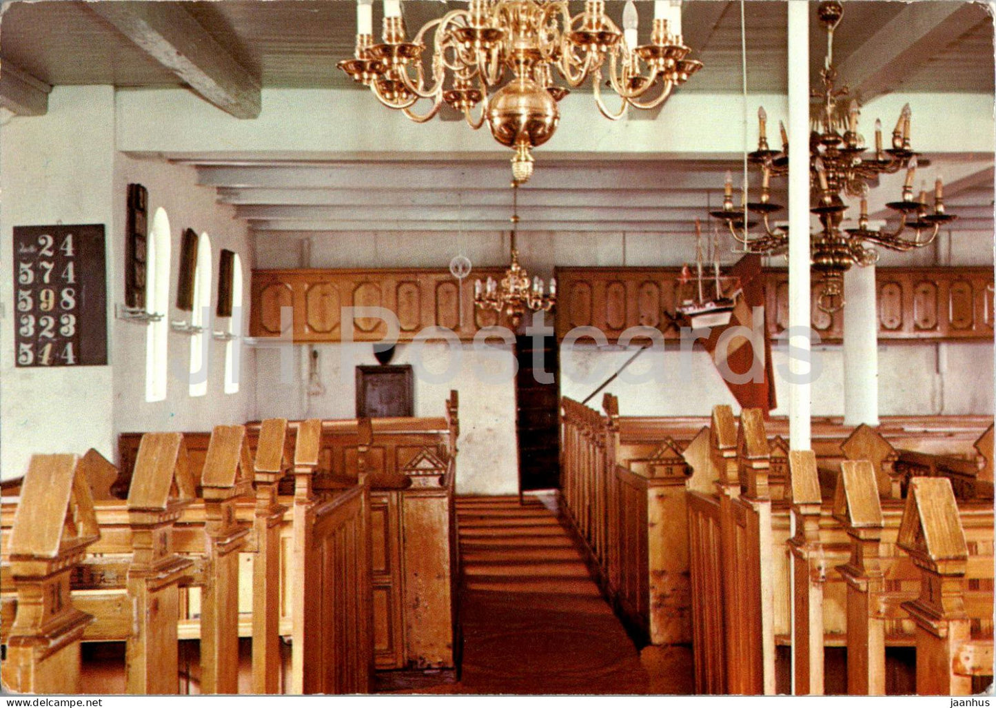 Romo Kirke - interior - church - 35128 - 1977 - Denmark - used - JH Postcards