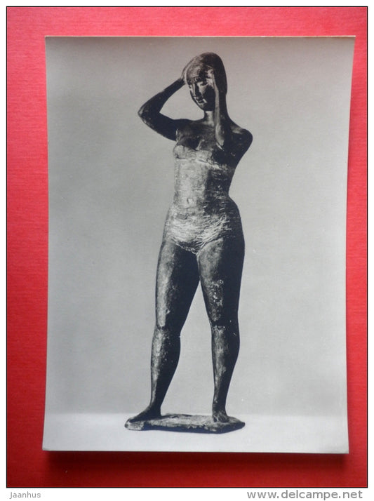 Swimmer by G. Lichtenfeld - Sport sculptures - DDR Germany - unused - JH Postcards