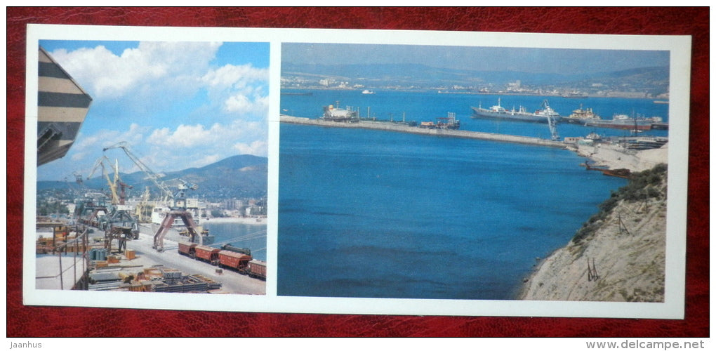 in the seaport - Novorossiysk - 1982 - Russia USSR - unused - JH Postcards