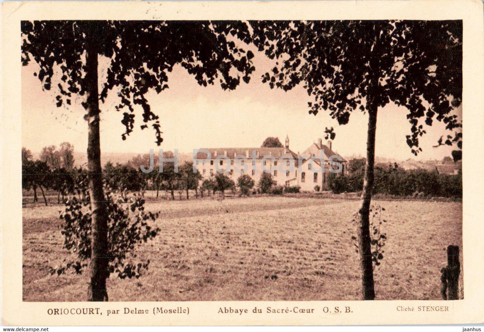 Oriocourt par Delme - Moselle - Abbaye du Sacre Coeur - old postcard - 1953 - France - used - JH Postcards