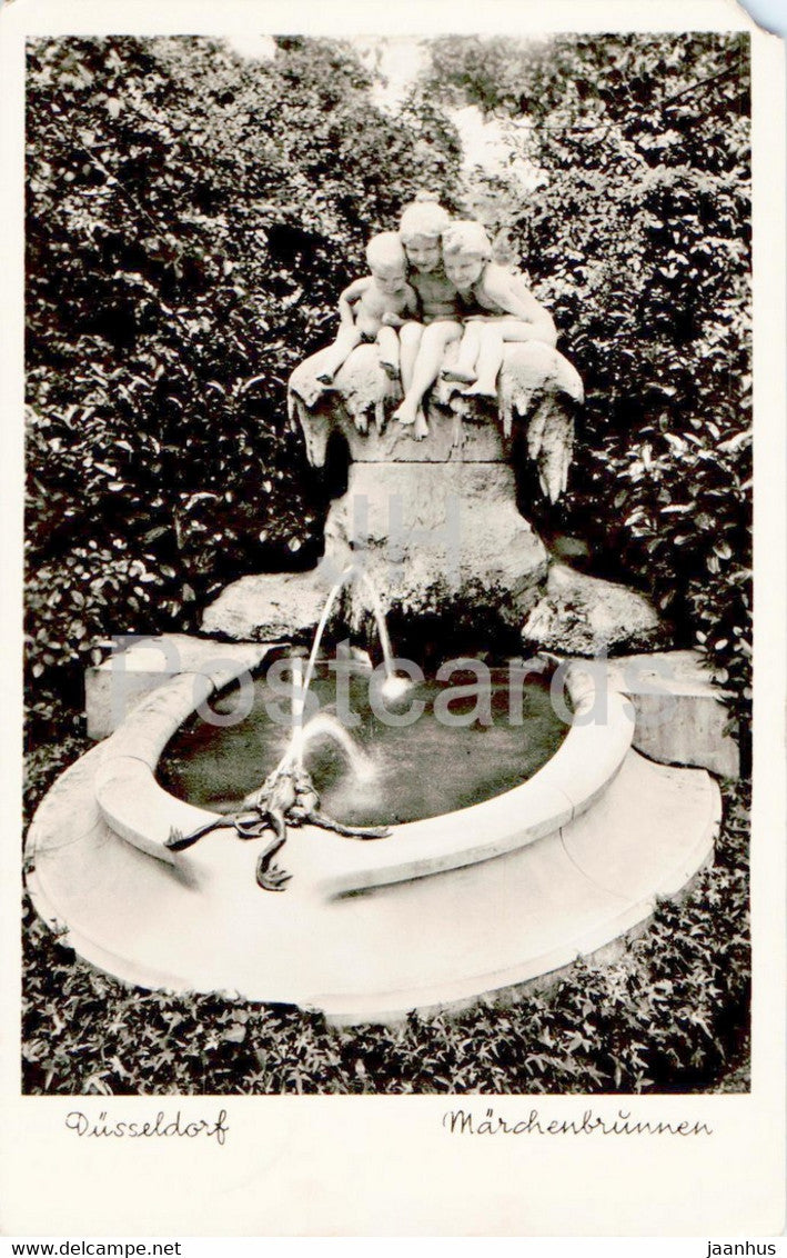 Dusseldorf - Marchenbrunnen - old postcard - 1936 - Germany - used - JH Postcards