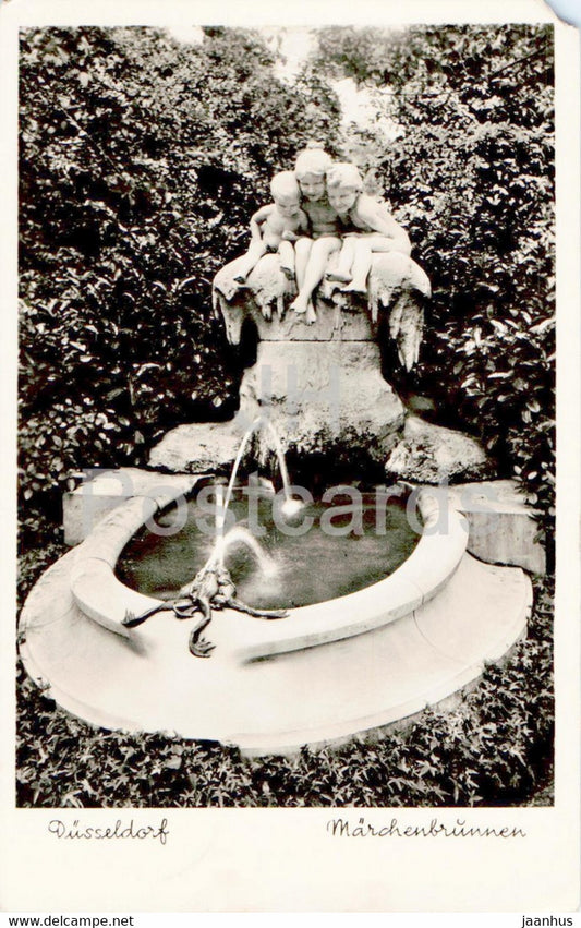 Dusseldorf - Marchenbrunnen - old postcard - 1936 - Germany - used - JH Postcards