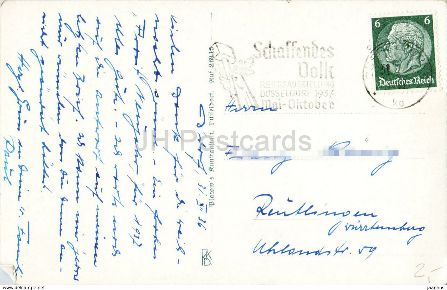 Düsseldorf - Marchenbrunnen - carte postale ancienne - 1936 - Allemagne - utilisé