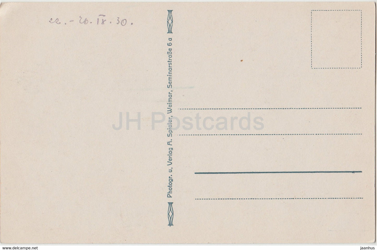 Weimar - Goethes Gartenhaus - old postcard - 1930 - Germany - unused