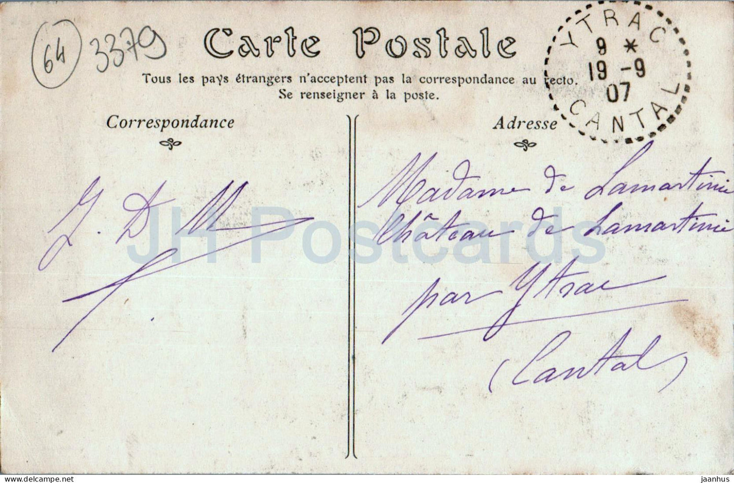 Saint Jean de Luz - Interieur de l'Eglise Saint Jean Baptiste - Kirche - 13 - alte Postkarte - 1907 - Frankreich - gebraucht 