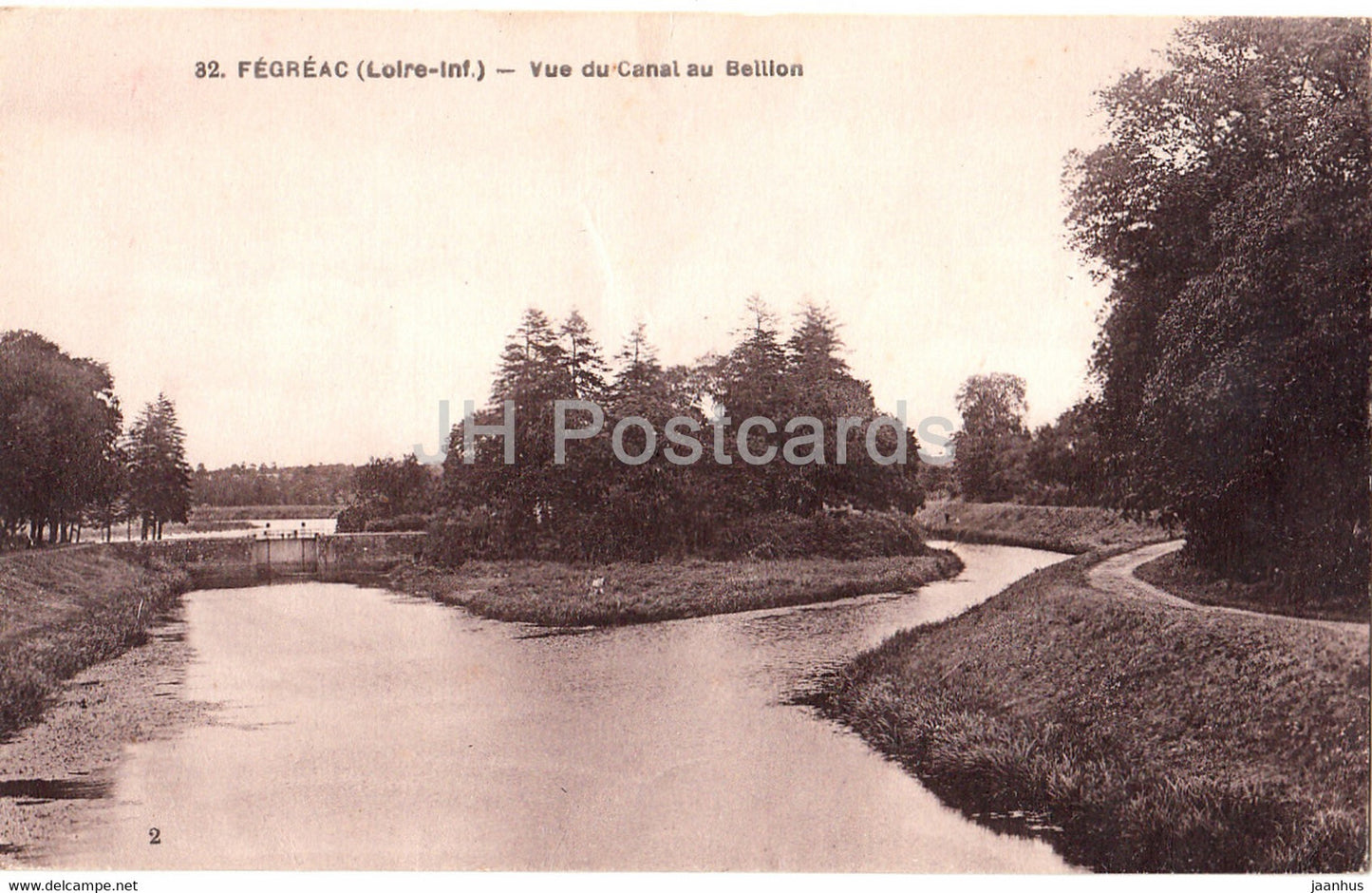Fegreac - Vue du Canal au Bellion - 32 - old postcard - France - used - JH Postcards
