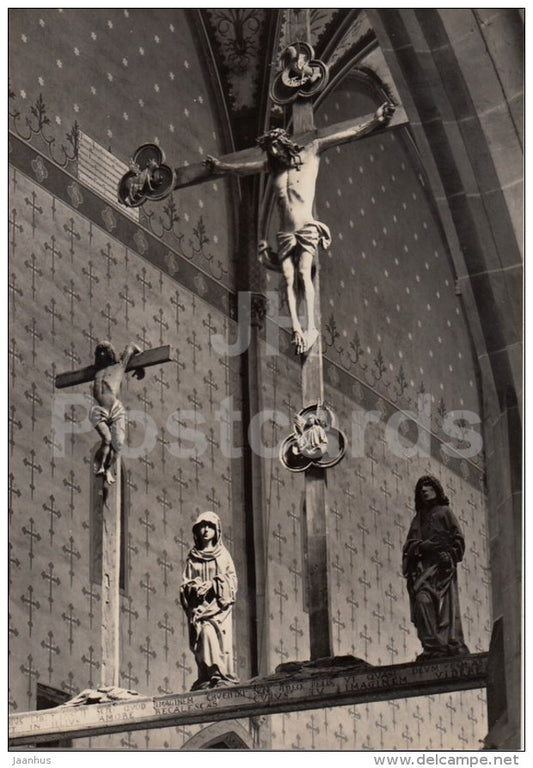 Crucifixion in Bardejov - Gothic Sculpture of Slovakia - 1967 - Czechoslovakia - unused - JH Postcards