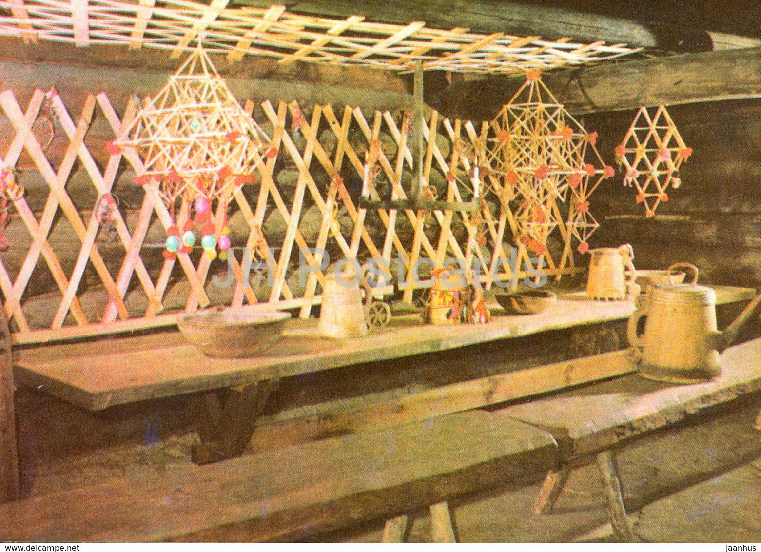 Estonian Open Air Museum - The Threshing Barn during the celebration of a wedding - 1977 - Estonia USSR - unused - JH Postcards