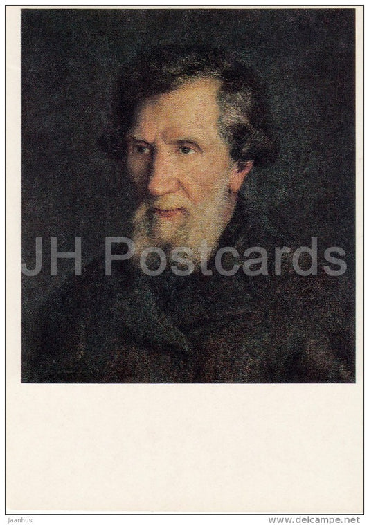 painting by Adam Alksnis - Portrait of a Artist´s Father , 1891 - Latvian art - Russia USSR - 1985 - unused - JH Postcards