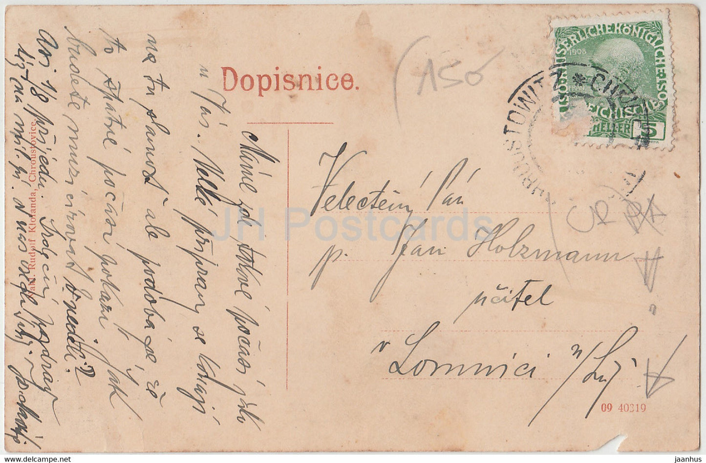 Chroustovice - old postcard - Czech Republic - used