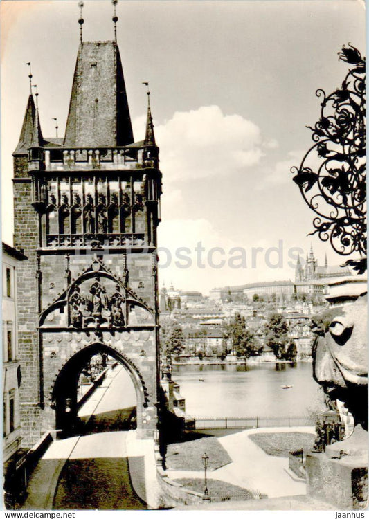 Praha - Prague - The Charles Bridge Tower and the Castle of Prague - 1976 - Czech Republic - Czechoslovakia - used - JH Postcards