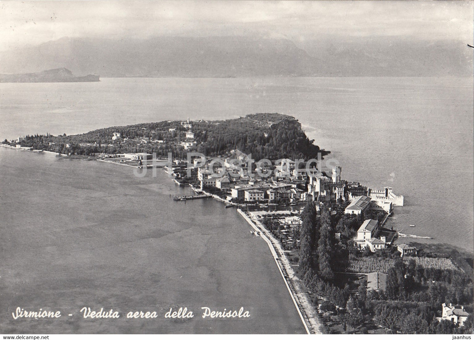 Sirmione - Veduta aerea della Penisola - Aerial view of the Peninsula - old postcard - 1958 - Italy - used - JH Postcards