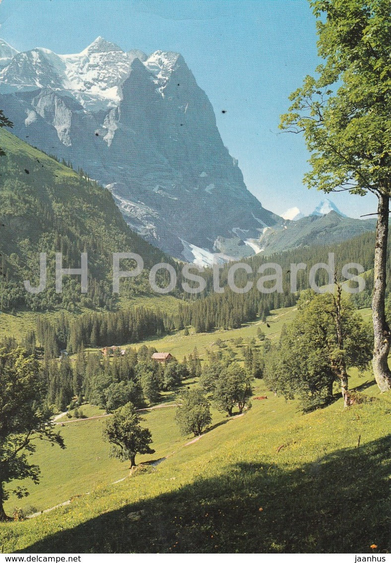 Hotel Chalet Schwarzwald Alp 1500 m - Wetterhorn Eiger Monch - 1964 - Switzerland - used - JH Postcards