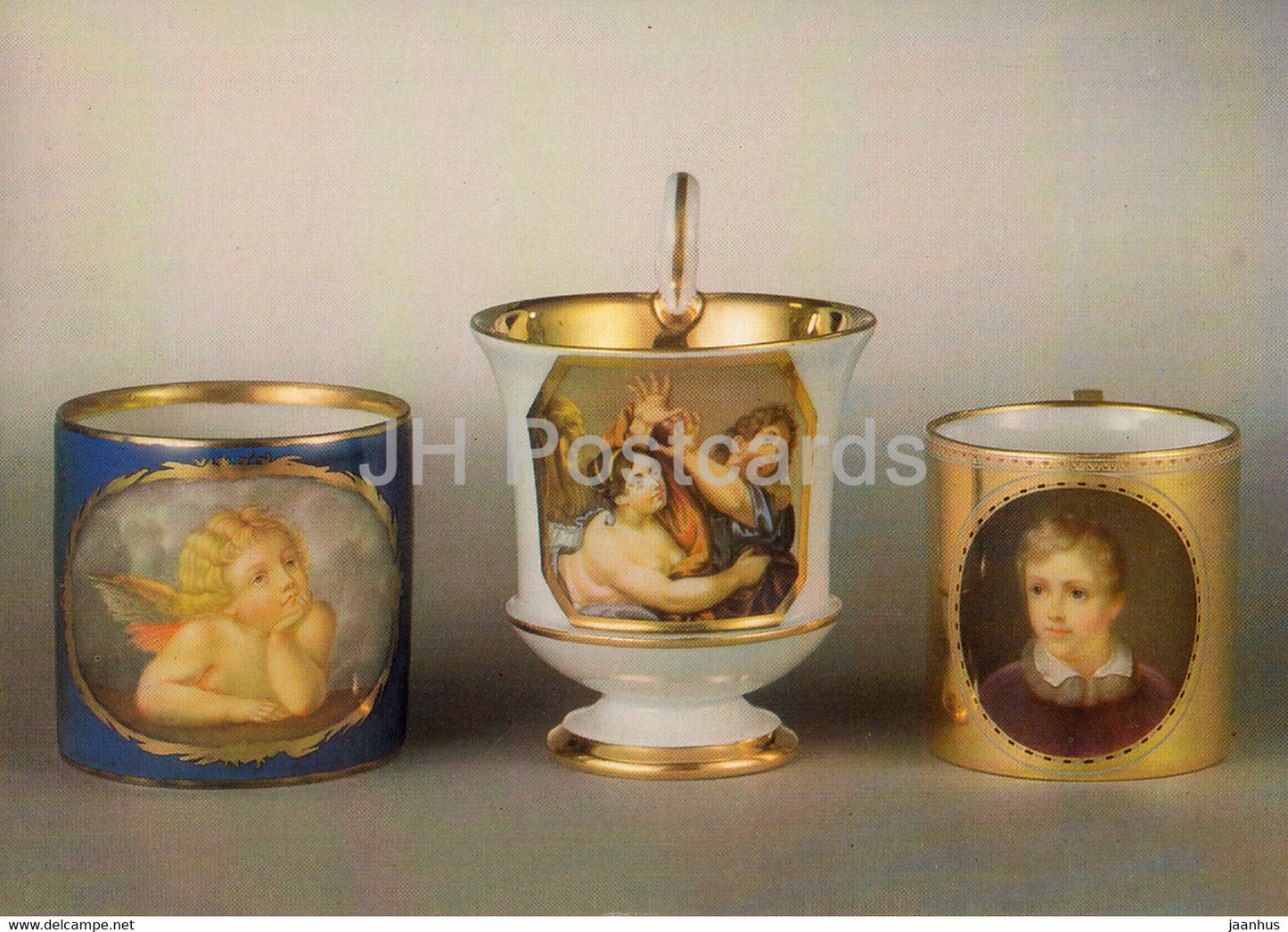 Tassen - porcelain - Porzellan Museum Meissen - DDR Germany - unused - JH Postcards
