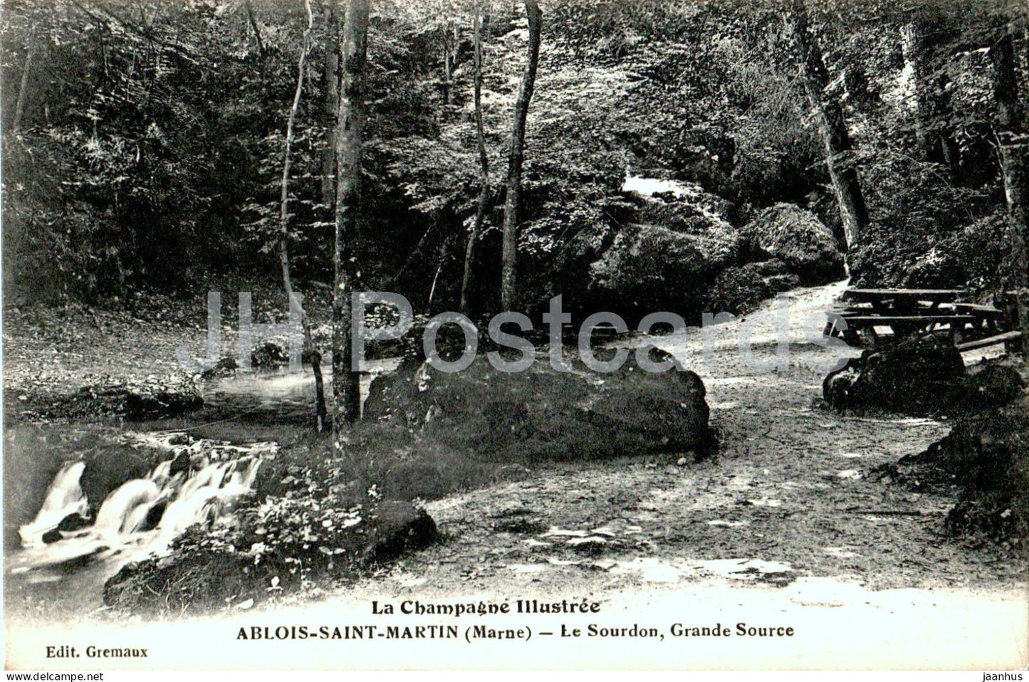 Ablois Saint Martin - Le Sourdon - Grande Source - La Champagne Illustree - old postcard - 1915 - France - used - JH Postcards