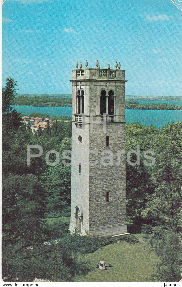 Madison - Carillon Tower - Wisconsin - old postcard - 1953 - USA - used - JH Postcards