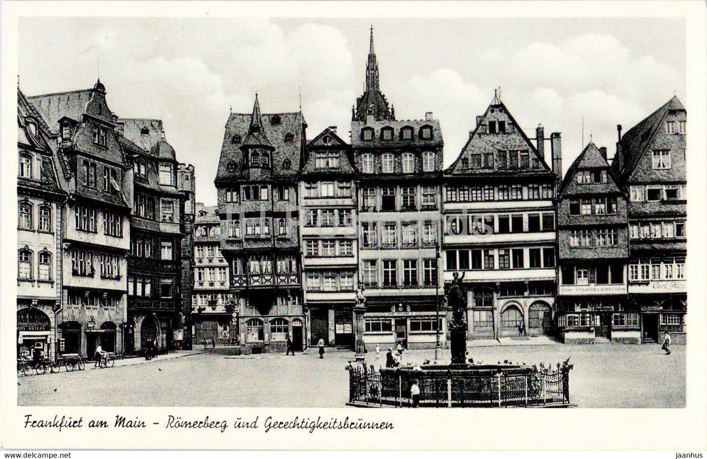 Frankfurt am Main - Romerberg und Gerechtigkeitsbrunnen - Germany - unused - JH Postcards
