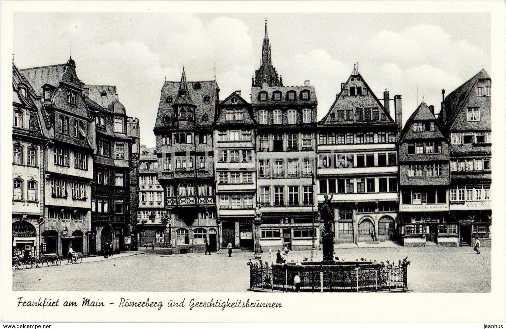 Frankfurt am Main - Romerberg und Gerechtigkeitsbrunnen - Germany - unused - JH Postcards